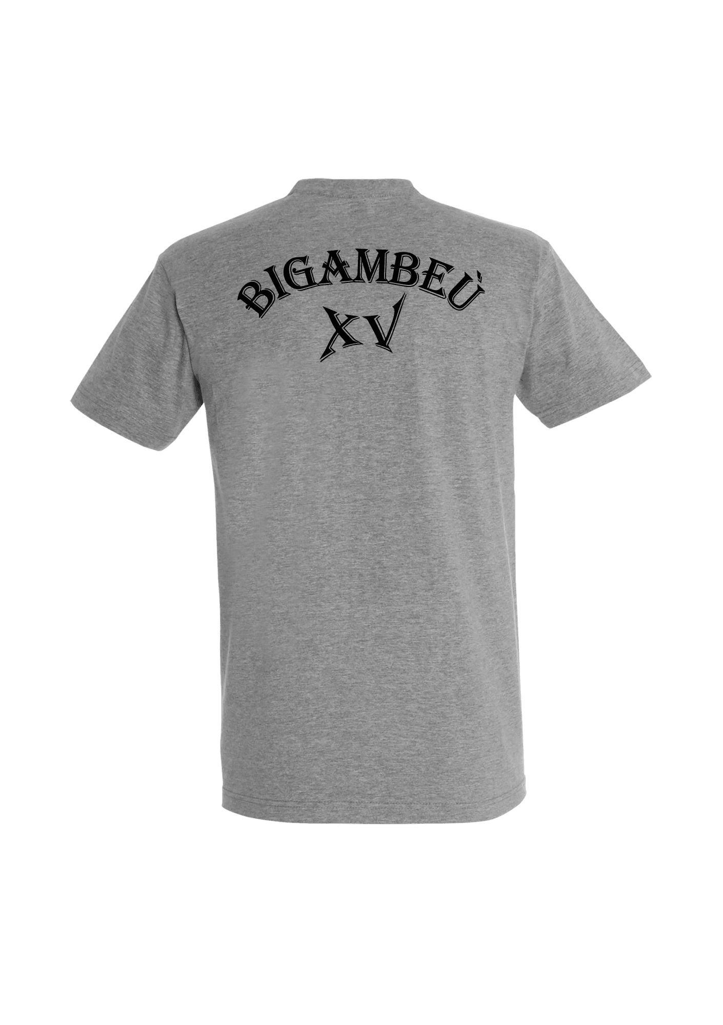 T-shirt Gris Chiné 190g Adulte 003 Bigambeù XV - BXV03-IMPERIALGRISCHINEDOS